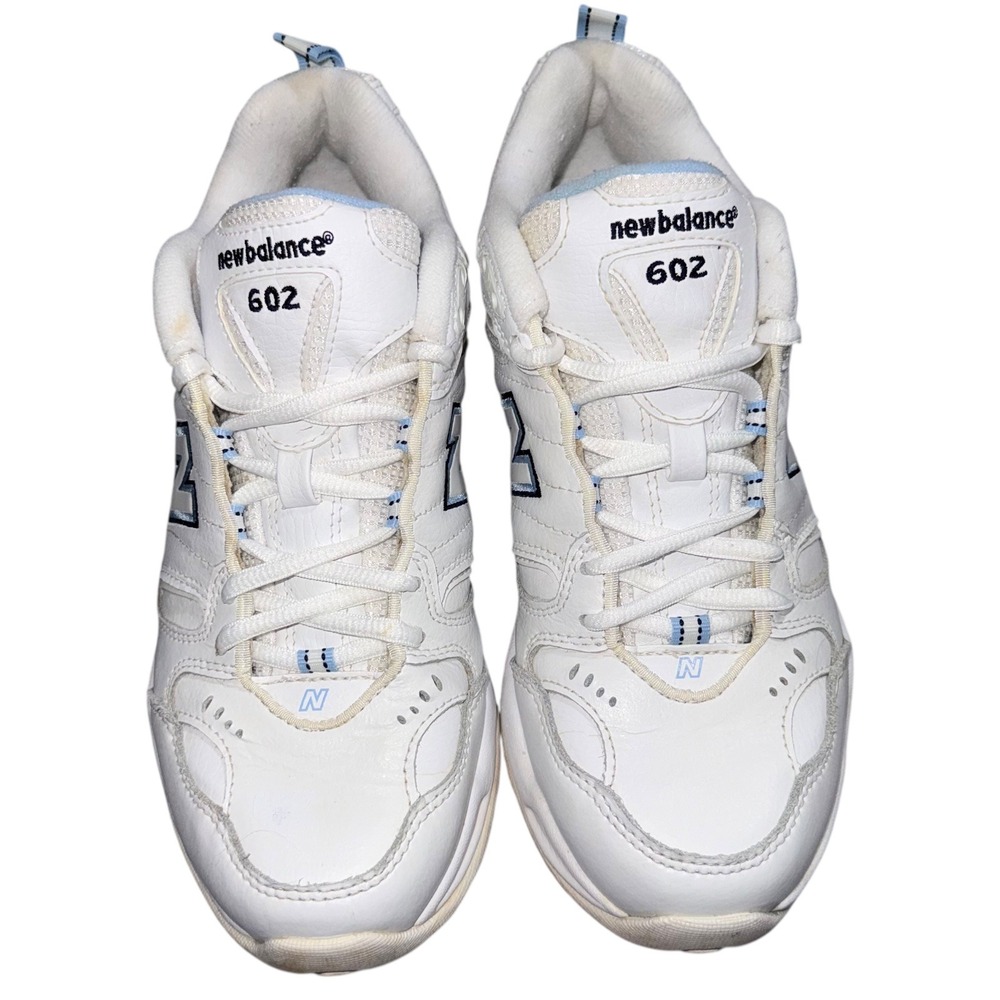 New Balance 602 Y2K White Leather Athletic Sneakers Dad Shoes Retro Size 9 - Picture 3 of 12